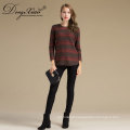 New design fashion cable knit cashmere outwear O neck long sleeves jumper female